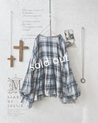 MARCHE' DE SOEUR/ギャザープルオーバー・ブルーチェック