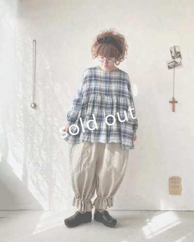 画像7: MARCHE' DE SOEUR/ギャザープルオーバー・ブルーチェック