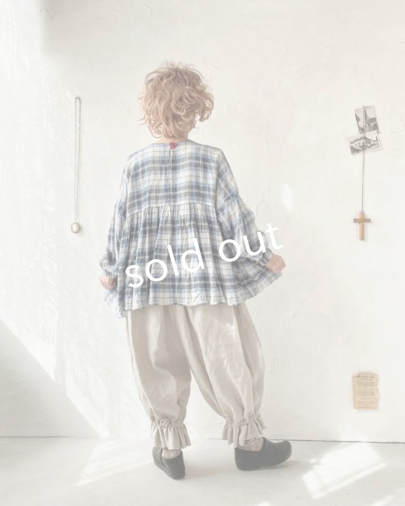 画像9: MARCHE' DE SOEUR/ギャザープルオーバー・ブルーチェック (9)