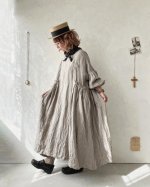 画像14: MARCHE' DE SOEUR/サイドタックワンピース・ベージュ (14)
