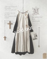 MARCHE' DE SOEUR／タブリエワンピース・生成り
