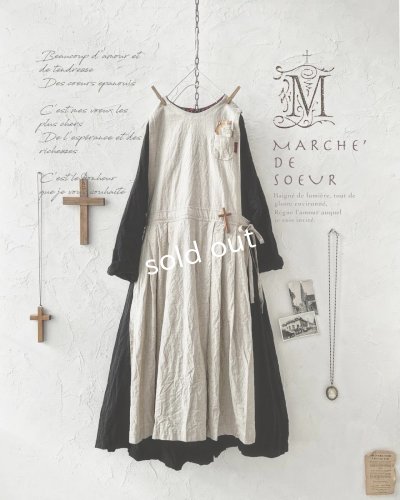 画像1: MARCHE' DE SOEUR／タブリエワンピース・生成り