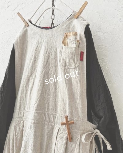 画像2: MARCHE' DE SOEUR／タブリエワンピース・生成り