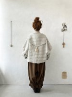 画像14: MARCHE' DE SOEUR／セーラ襟のタッセルちびジャケット・ベージュチェック (14)