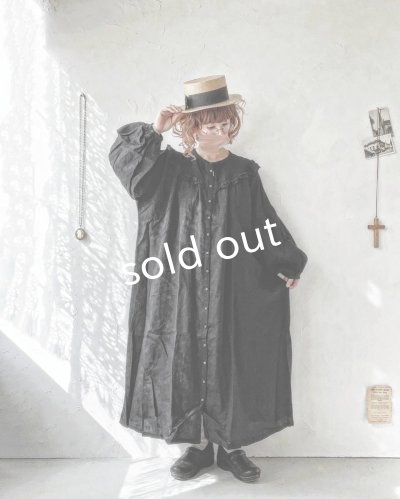 画像4: ubasoku/ヨークフリルワンピース・黒