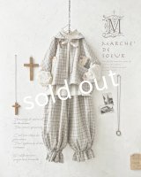 MARCHE' DE SOEUR／セーラ襟のタッセルちびジャケット・ベージュチェック