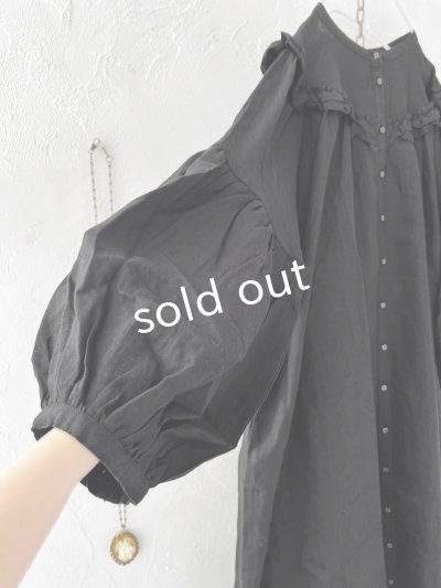 画像7: ubasoku/ヨークフリルワンピース・黒