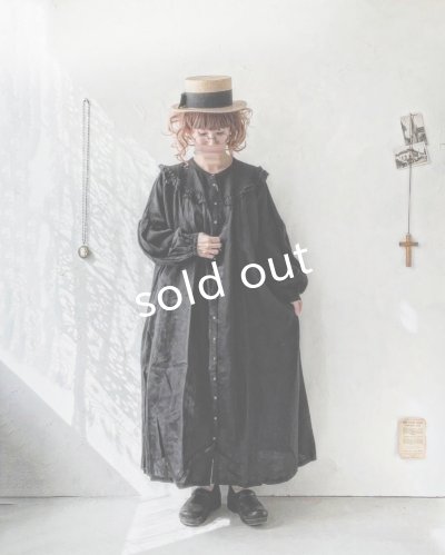 画像3: ubasoku/ヨークフリルワンピース・黒