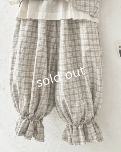 画像3: MARCHE' DE SOEUR／ミュゲットパンツ・ベージュチェック