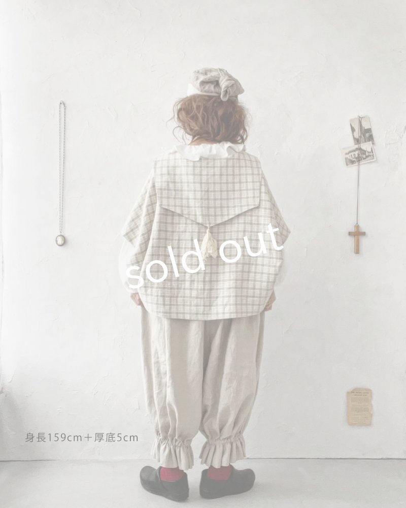 画像10: MARCHE' DE SOEUR／ミュゲットパンツ・ブラウンチェック (10)