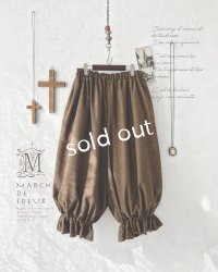 MARCHE' DE SOEUR／ミュゲットパンツ・ブラウンチェック