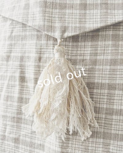 画像4: MARCHE' DE SOEUR／セーラ襟のタッセルちびジャケット・ベージュチェック