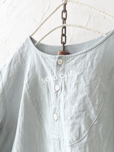 画像2: seasew.／フレンチリネンヘンリーネックプルオーバー・アイスグレー