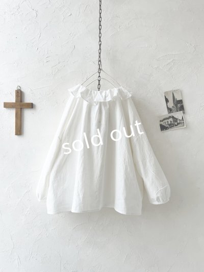 画像7: sloe／フリル襟のパフ袖ブラウス・オフホワイト