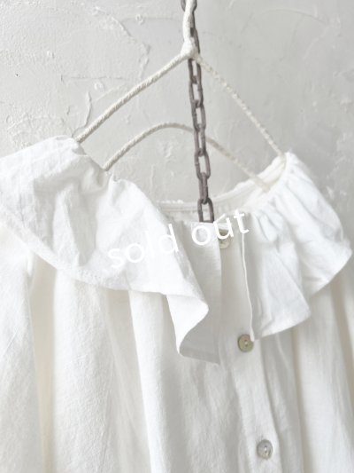 画像3: sloe／フリル襟のパフ袖ブラウス・オフホワイト