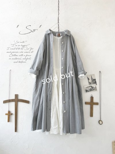 画像1: SO／タックワンピース・シャンブレー