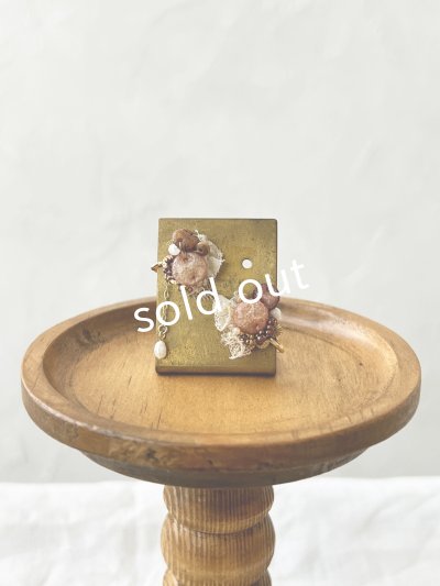 画像5: toromeco／”tsubuto” スフレスパンコールのイヤリング ・ピンクブラウン