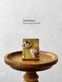 toromeco／”tsubuto” スフレスパンコールのイヤリング ・ピンクブラウン