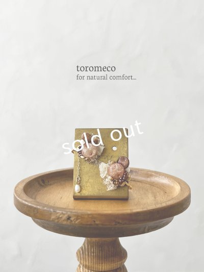 画像3: toromeco／”tsubuto” スフレスパンコールのイヤリング ・ピンクブラウン