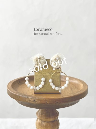 画像1: toromeco／草木染め ”tane” 天然石イヤリング