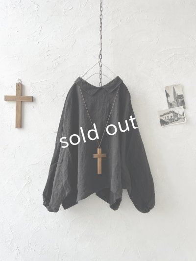 画像6: Libera&Capricciosa／２wayリネンブラウス・ブラック