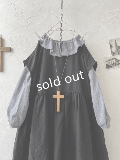 画像3: 08mab/ノースリーブワンピース・黒