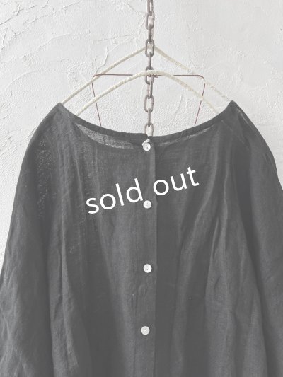 画像4: 08mab/シャンブレーリネンプルオーバー・黒