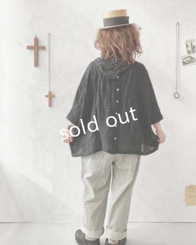 画像8: 08mab/シャンブレーリネンプルオーバー・黒