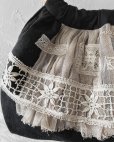 画像3: ecru-ke／木の持ち手バッグ・メープル黒リネン＆ガーゼ