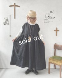 08mab/ノースリーブワンピース・黒