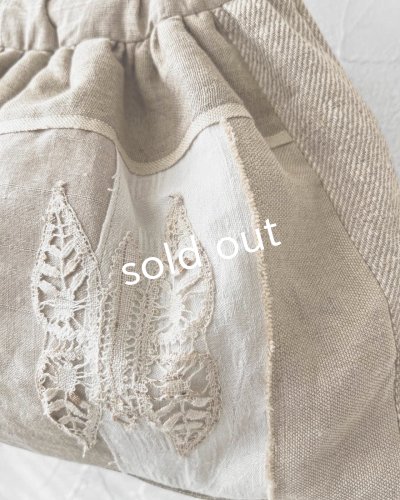 画像3: ecru-ke／木の持ち手バッグ・ブラックチェリー＆パッチワーク