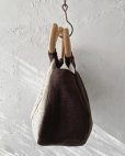 画像5: ecru-ke／木の持ち手バッグ・メープル茶＆レース