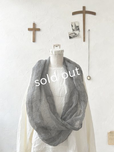 画像4: Branch m'/リネンガーゼスヌード・ブラック