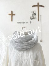 Branch m'／リネンガーゼスヌード・ライトブルー