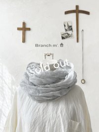Branch m'／リネンガーゼスヌード・ライトブルー