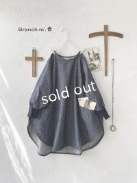 Branch m'／デニムチュニック・ネイビー