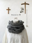 画像1: Branch m'／リネンガーゼスヌード・ブラック (1)