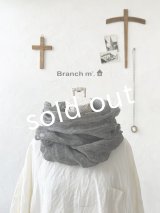 Branch m'／リネンガーゼスヌード・ブラック