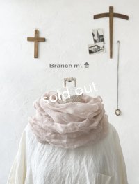 Branch m'／リネンガーゼスヌード・ライトピンク