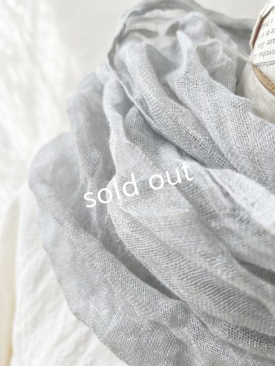 画像3: Branch m'/リネンガーゼスヌード・ライトブルー