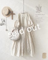 MARCHE' DE SOEUR／ブルターニュのワンピース・ミルク×生成り刺繍
