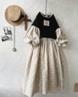 画像4: MARCHE' DE SOEUR／ブルターニュのワンピース・黒×生成り刺繍