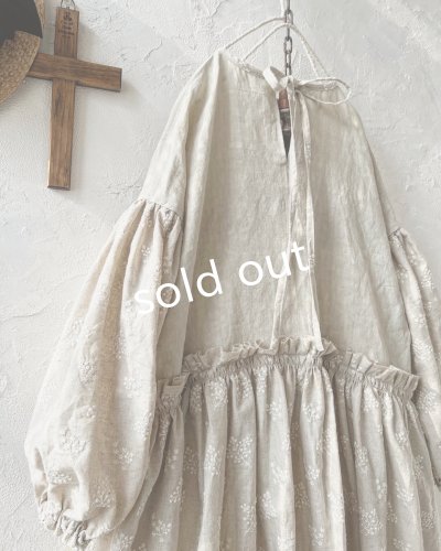 画像13: MARCHE' DE SOEUR／ブルターニュのワンピース・ミルク×生成り刺繍