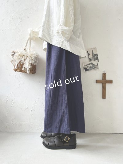 画像2: seasew.／ワッシャータックワイドパンツ・ネイビー