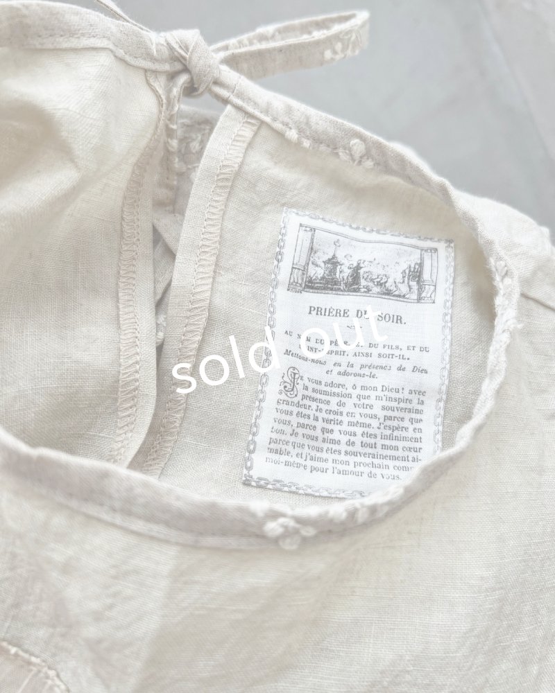 画像15: MARCHE' DE SOEUR／ブルターニュのワンピース・ココアベージュ×黒刺繍 (15)