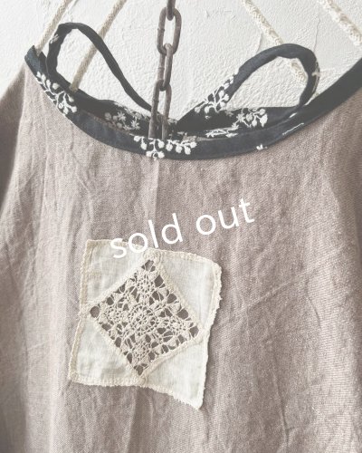 画像3: MARCHE' DE SOEUR／ブルターニュのワンピース・ココアベージュ×黒刺繍