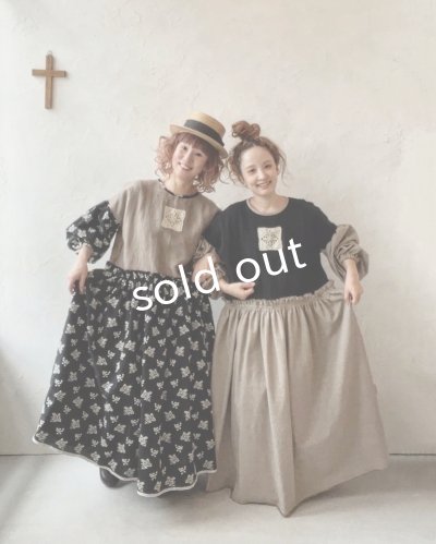 画像13: MARCHE' DE SOEUR/ブルターニュのワンピース・黒×ベージュ