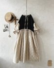 画像11: MARCHE' DE SOEUR／ブルターニュのワンピース・黒×生成り刺繍 (11)