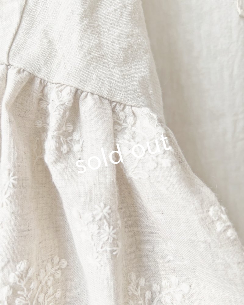 画像9: MARCHE' DE SOEUR／ブルターニュのワンピース・ミルク×生成り刺繍 (9)