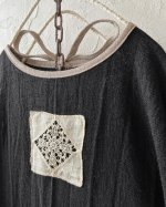 画像6: MARCHE' DE SOEUR／ブルターニュのワンピース・黒×ベージュ (6)